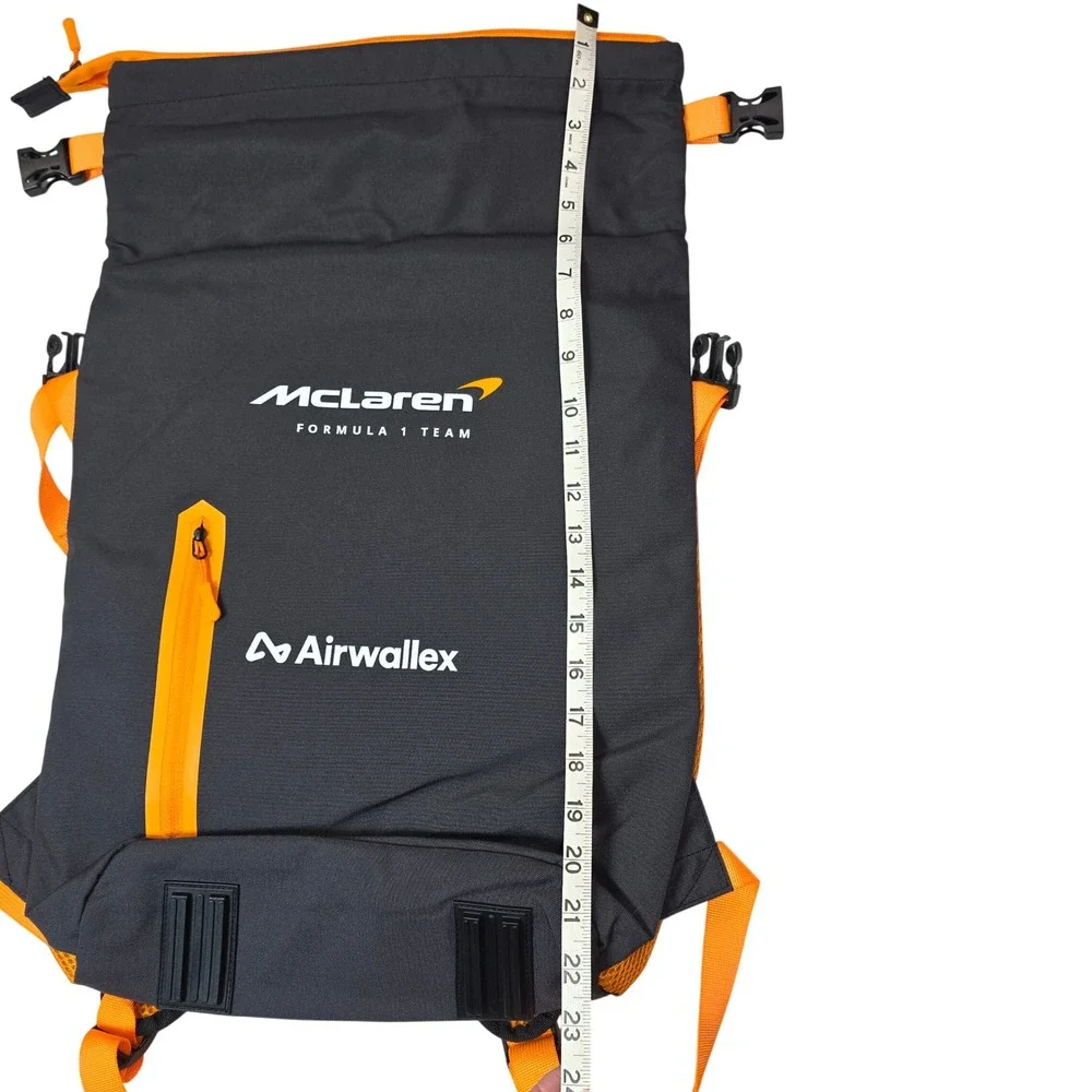 McLaren‎ Formula 1 Team Airwallex Backpack Grey Orange Roll Top Racing Bag NEW